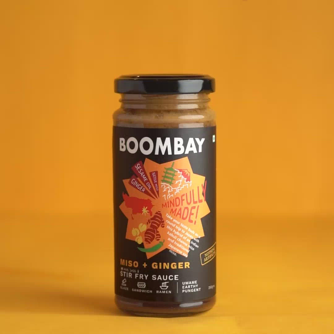 Buy Miso + Ginger Stir Fry Sauce 250g Boombay Nothing Artificial