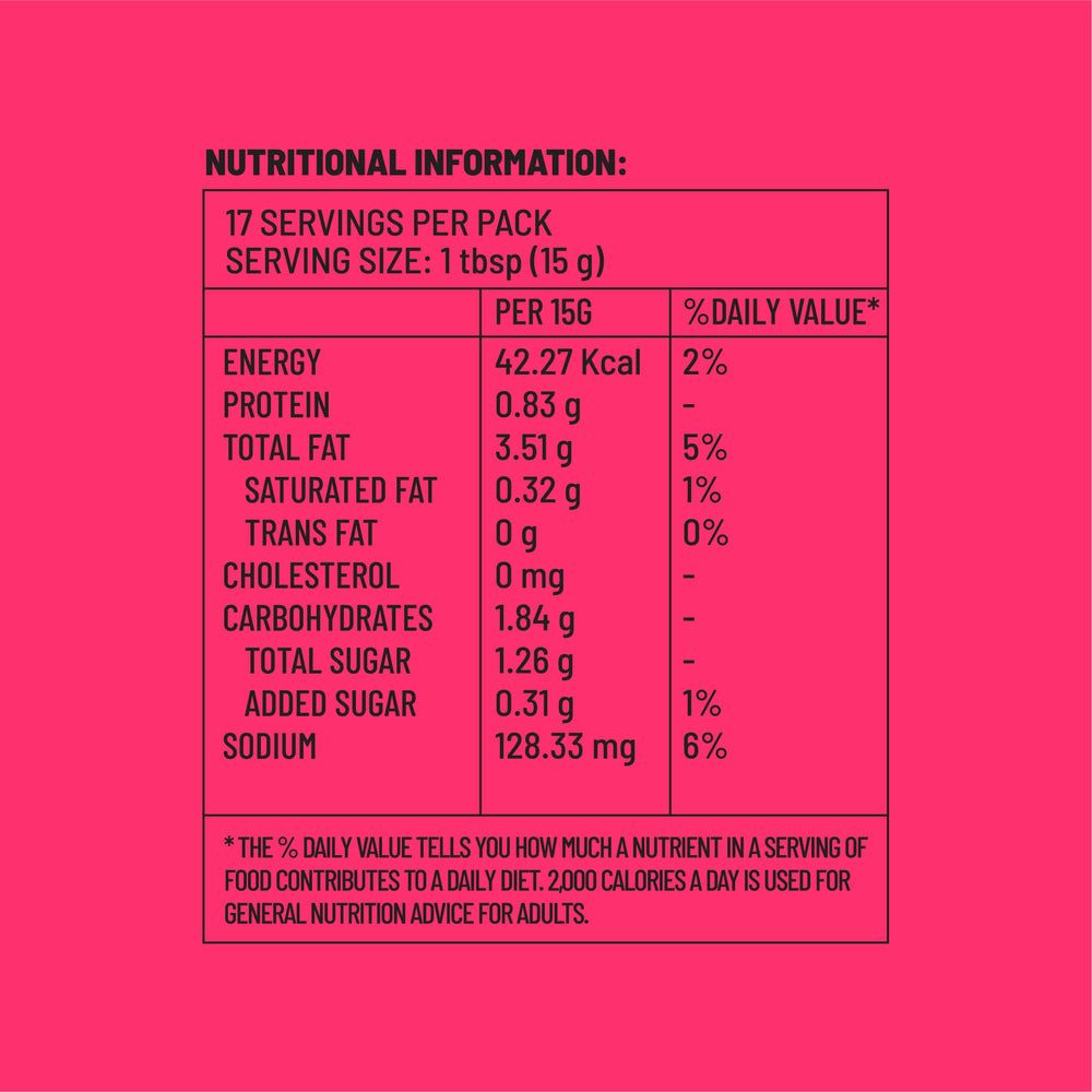 Black Sesame + Timur Pepper Nutritional Information
