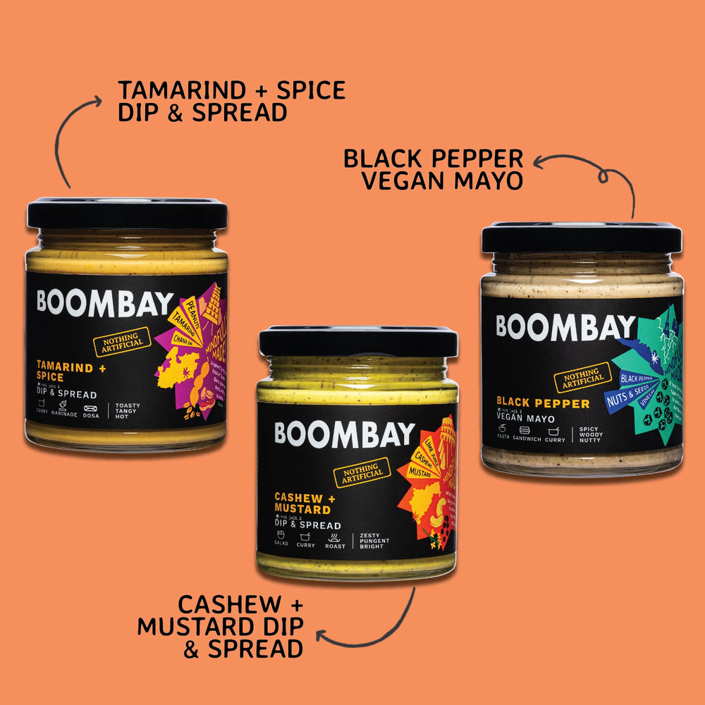 Buy Black Pepper Vegan Mayo | Tamarind + Spice Dip & Spread | Cashew + Mustard Dip & Spread Online