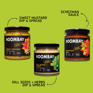 Dill Seeds + Herbs Dip & Spread | Schezwan Sauce| Sweet Mustard Dip & Spread Online | Boombay"