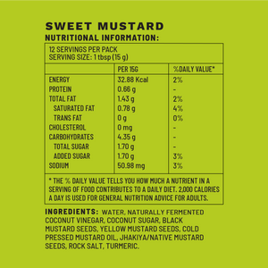 Sweet Mustard | Dip & Spread | Nutritional Information | Boombay