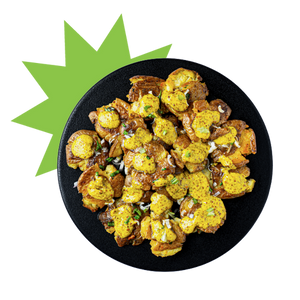Smashed Potatoes with Sweet Mustard