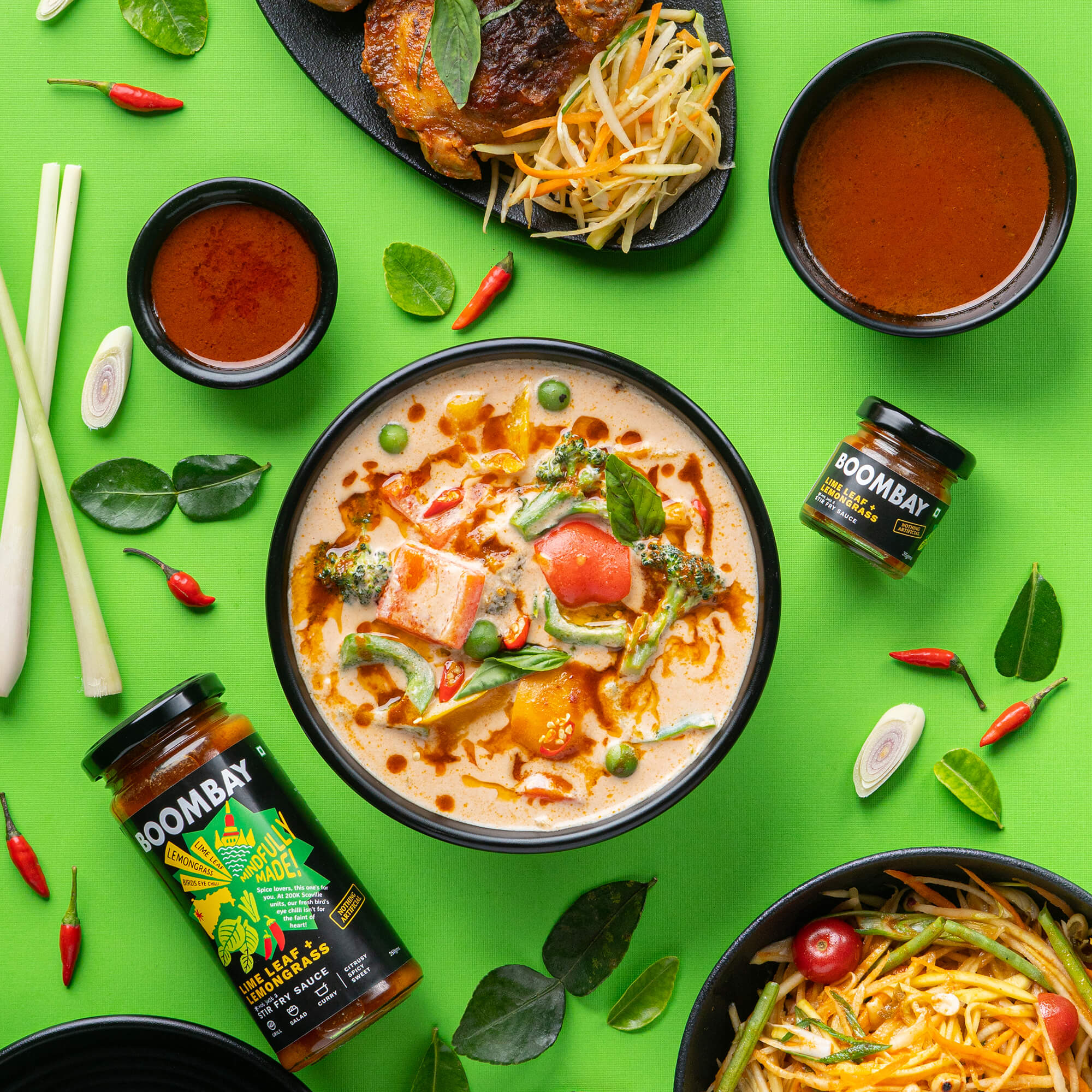 Buy Lime Leaf + Lemongrass Stir Fry Sauce 250g Boombay Nothing