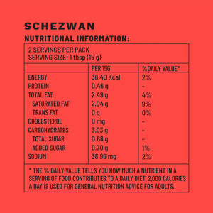 Schezwan | Sample Pack The Classics | Nutritional Information | Boombay